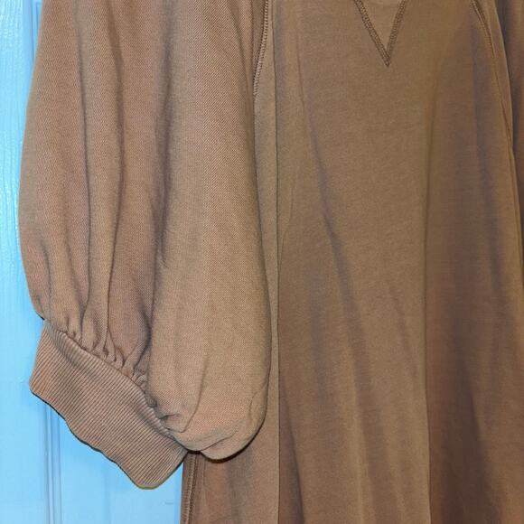 Universal Thread large Terra-Cotta Puff Sleeve Sweatshirt Dress EUC - Picture 6 of 9